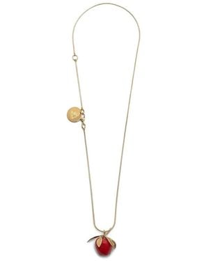 Andres Gallardo Collar Apple Stem Con Cadena De Serpiente - Blanco