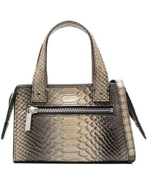 SAPIO Bolso Shopper Pitone Mini - Blanco