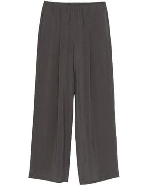 Alysi Elasticated Palazzo Trousers - Grey