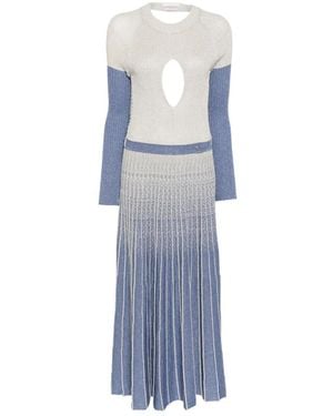 Saiid Kobeisy Degrade Knitwear Dress - White