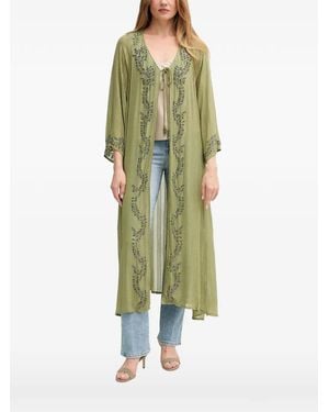 INTROPIA Beaded Long-Sleeve Top - Green
