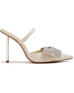 SCHUTZ SHOES Mila Mules Mit Schleife 80Mm - Weiß
