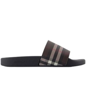 Burberry Furley Large Check Sandals - White