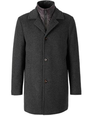 Moorer Cappotto Con Design A Strati - Nero