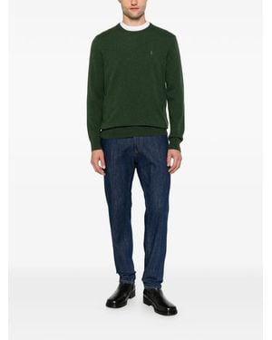 Polo Ralph Lauren Logo-Embroidered Crew-Neck Jumper - Green