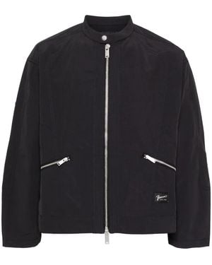 FIVE CM Logo-Patch Zip-Up Jacket - Black