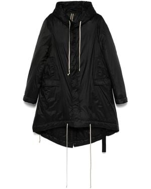 Rick Owens Recycled Nylon Fishtail Parka - Black