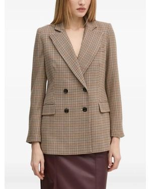Pedro Del Hierro Madrid Chaqueta con pied de poule y doble botonadura - Neutro