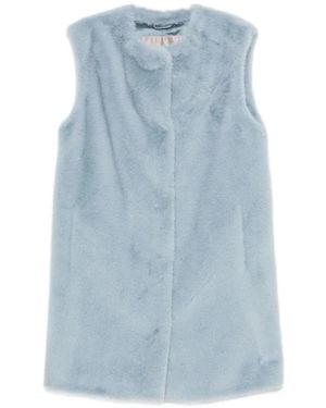 Herno Faux-Fur Gilet - Blue