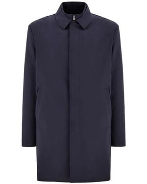 Canali Zip-Up Coat - Blue