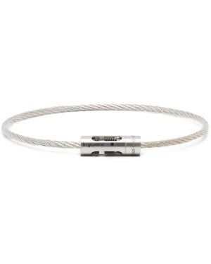 Le Gramme Pulsera De Ochos Con Diseño Perforado - Blanco