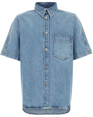 Givenchy Camisa Vaquera De Manga Corta - Azul