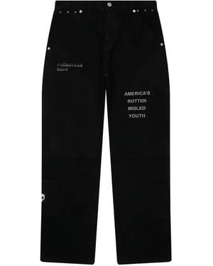 Pleasures Zero Work Hose Mit Stickerei - Schwarz