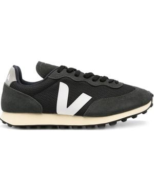 Veja Men's Rio Branco Canvas Mesh Black White Oxford Grey