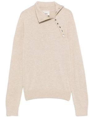 Isabel Marant Jovienne Press-Stud Sweater - White