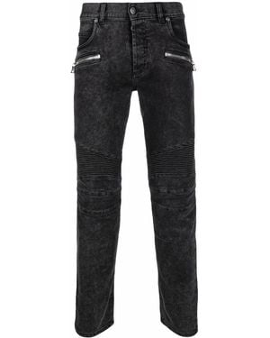 Balmain Slim Logo Jeans - Black