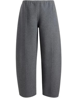 KHAITE Elastic-Waist Panelled Trousers - Grey