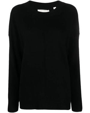 Chinti & Parker Long-Sleeve Fine-Knit Jumper - Black
