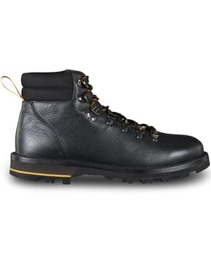 Moorer Koons-Peg Padded Panelled Boots - Black