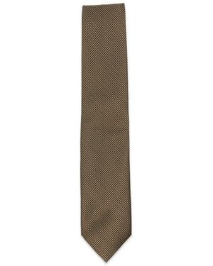 Tom Ford Houndstooth-Pattern Tie - Natural