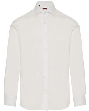 Barba Napoli Camicia Con Colletto Alla Francese - Bianco