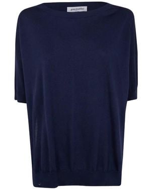 Gentry Portofino Short-Sleeved Knitted Top - Blue