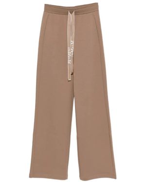 Max Mara Bali Logo-Detail Track Trousers - Natural