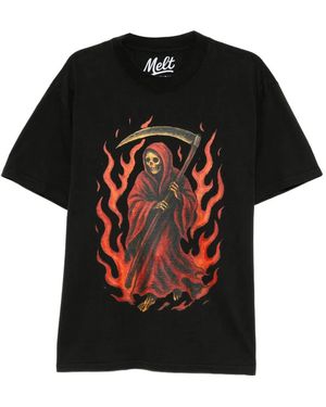 Melt Printed T-Shirt - Black