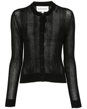 Bompard Cárdigan De Canalé Con Botones - Negro
