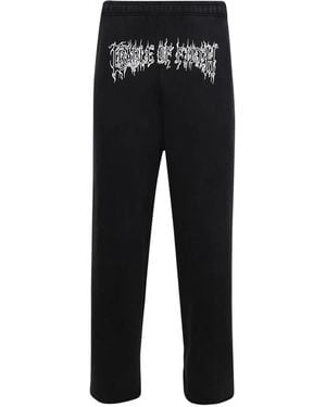Vetements Letter-Print Sweatpants - Black