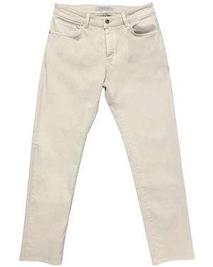 BARMAS Slim-Fit Twill Jeans - White