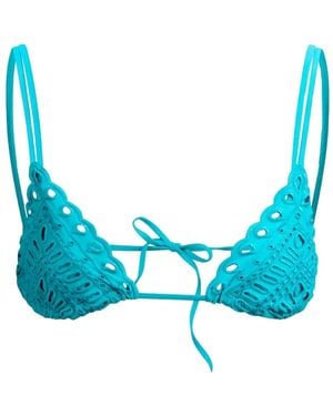 Ermanno Scervino Triangel-Bikinioberteil Mit Ösenspitze - Blau