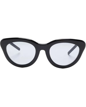 Megane and Me Cat-Eye Zig-Zag Sunglasses - Black