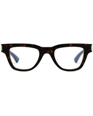 Saint Laurent Runde Brille in Schildpattoptik - Schwarz