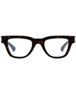 Saint Laurent トータスシェル ラウンド眼鏡フレーム - ブラック