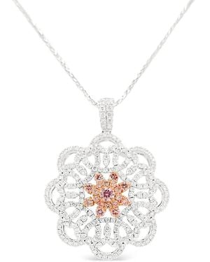 HYT Jewelry 18K And Platinum Diamond Pendant Necklace - White