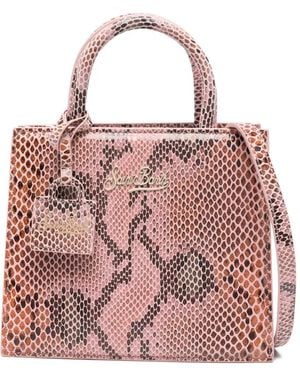 Mc2 Saint Barth Tote Bag Aus Schlangenleder - Pink