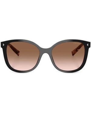 Prada Tortoiseshell-Effect Cat-Eye Sunglasses - Brown