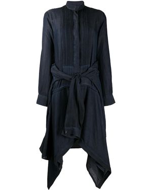 DIESEL Pleated Detail Denim Dress - Blue