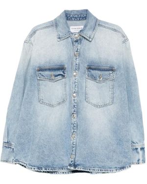 ICON DENIM Chest-Pockets Button-Fastening Shirt - Blue