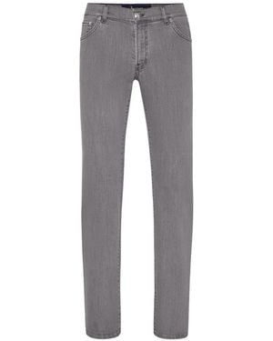 Billionaire Crest Rivets Five-Pocket Jeans - Grey