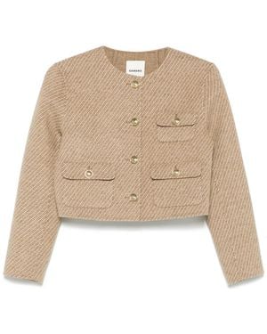 Sandro Striped Jacket - Natural