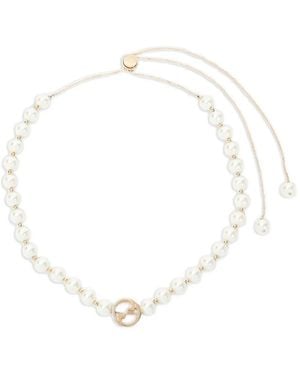 Gucci Interlocking Pearl Necklace - White