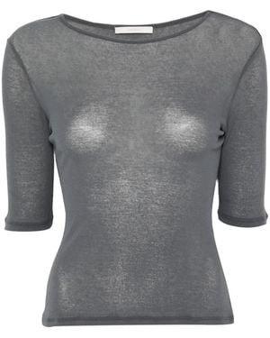 Amomento Round-Neck T-Shirt - Grey