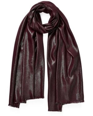Jane Carr Mercury Frayed Scarf - Purple