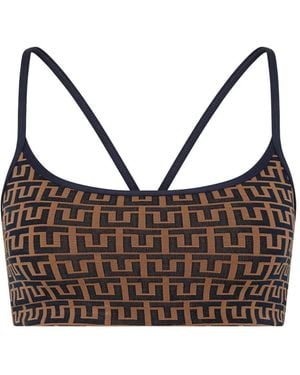 The Upside Sujetador Castilla Bowie Con Motivo Geométrico - Marrón