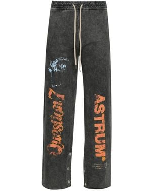 Astrum Question 7 Drawstring Graphic Trousers - Grey