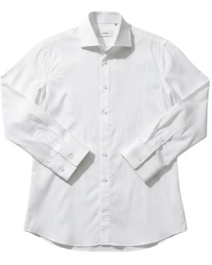 Lardini Bib-Front Long-Sleeve Shirt - White