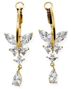 Hzmer Jewelry Chaya Crystal-Embellished Drop Earrings - White