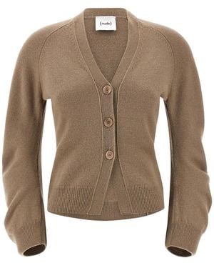 Nude Long-sleeves Cardigan - ブラウン